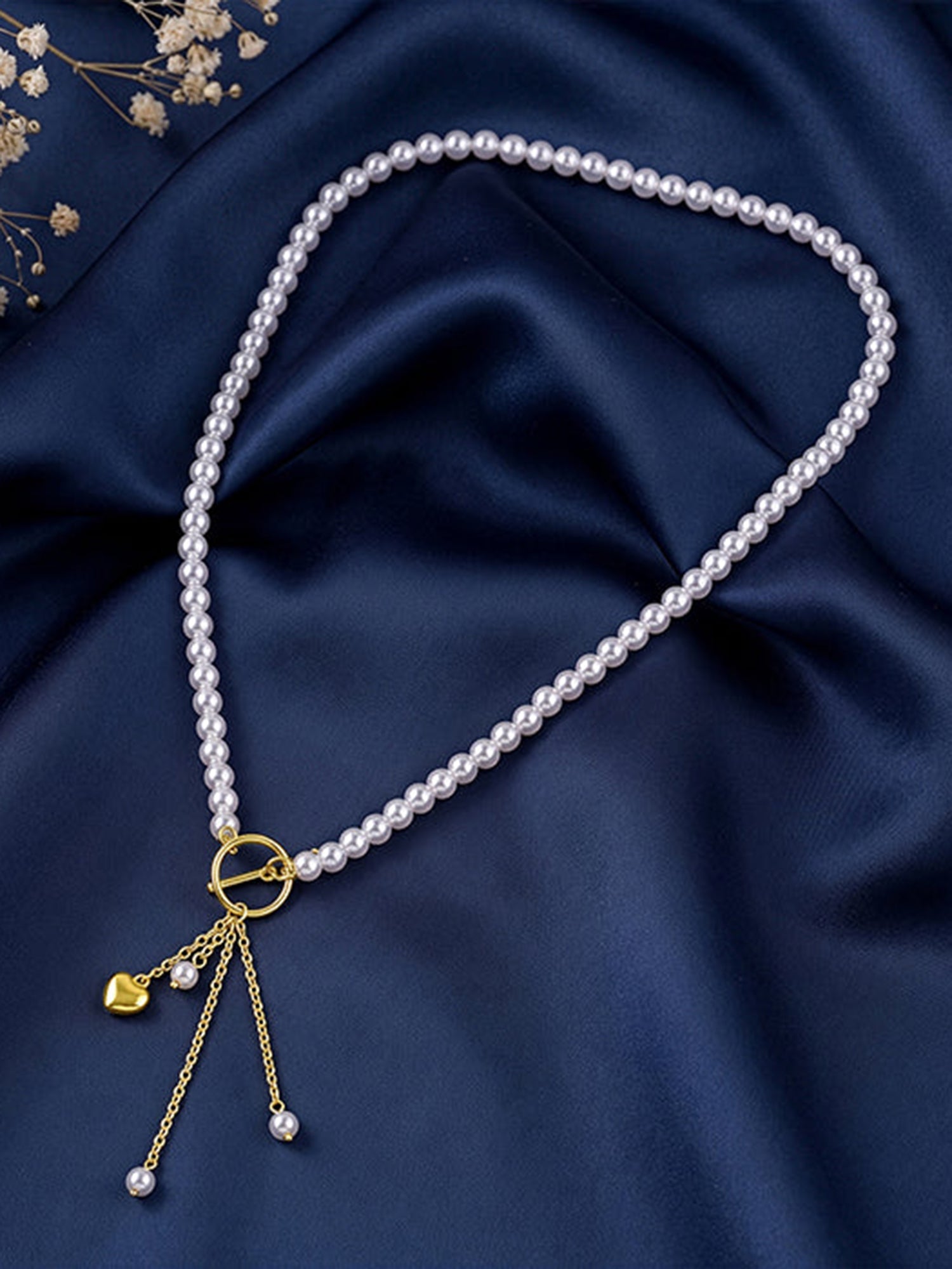 Golden Mila Pearl Necklace