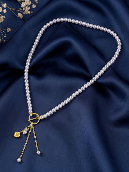Golden Mila Pearl Necklace