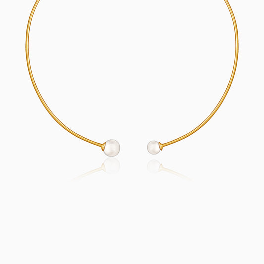 Golden Phoebe Pearl  Hasli Necklace