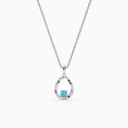 Silver Asteria Pendant with Link Chain