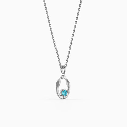 Silver Asteria Pendant with Link Chain