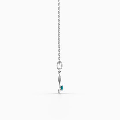 Silver Asteria Pendant with Link Chain