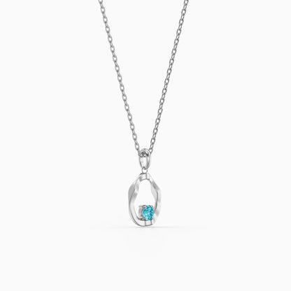 Silver Asteria Pendant with Link Chain