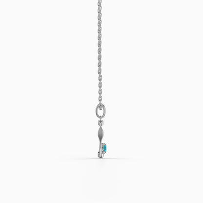 Silver Asteria Pendant with Link Chain