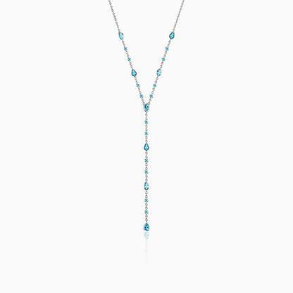 Silver Pasitea Lariat Necklace