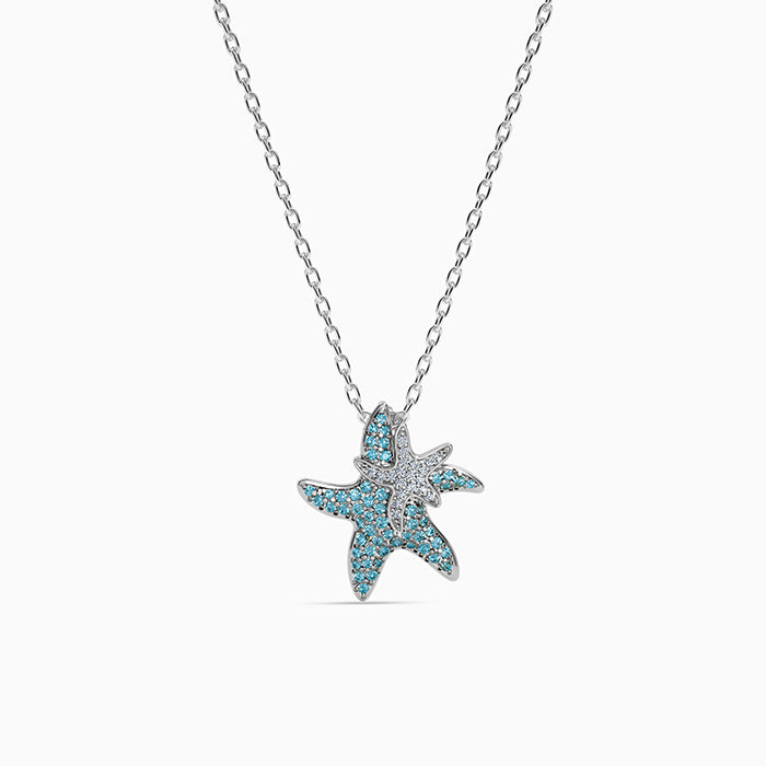 Silver Melia Pendant with Link Chain