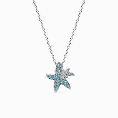 Silver Melia Pendant with Link Chain