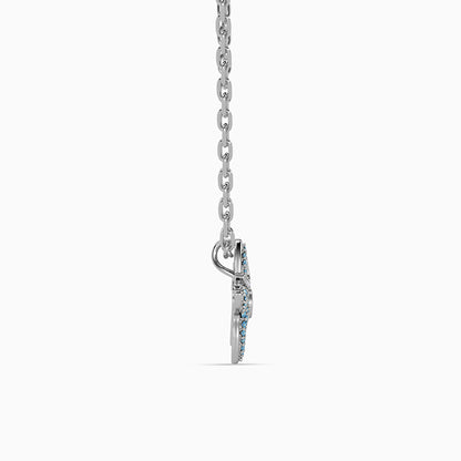 Silver Melia Pendant with Link Chain
