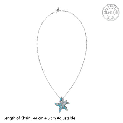 Silver Melia Pendant with Link Chain