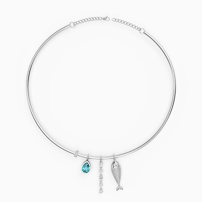 Silver Corvessa Choker Necklace