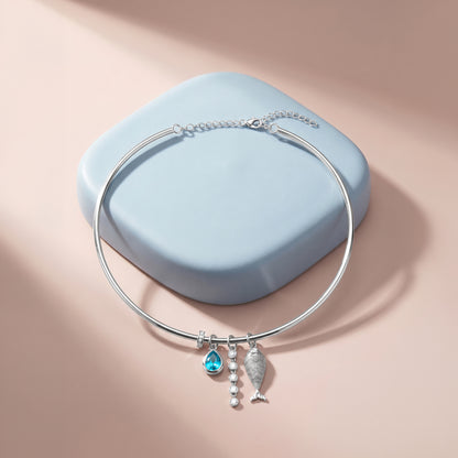 Silver Corvessa Choker Necklace
