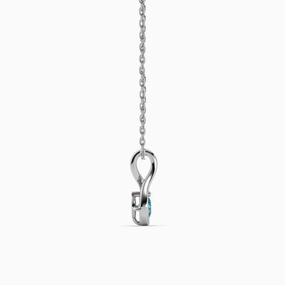 Silver Euanthe Pendant with Link Chain