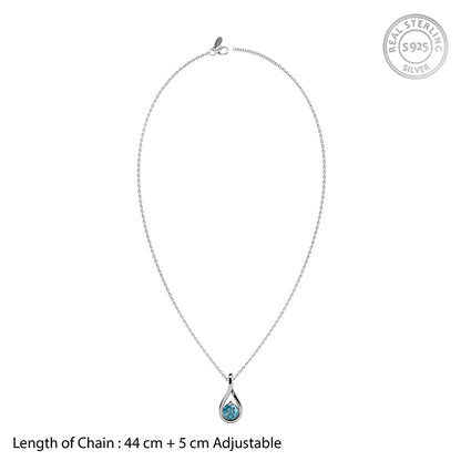 Silver Euanthe Pendant with Link Chain