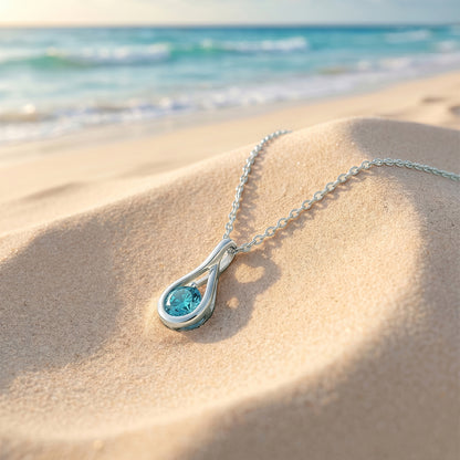 Silver Euanthe Pendant with Link Chain