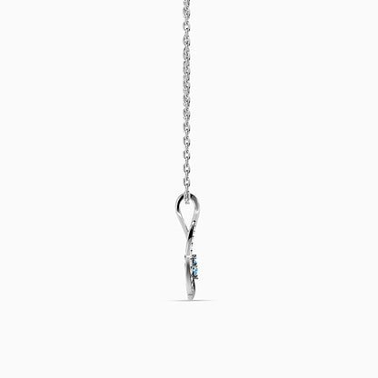 Silver Regal Selene Pendant with Link Chain