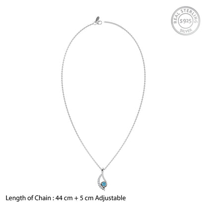 Silver Regal Selene Pendant with Link Chain