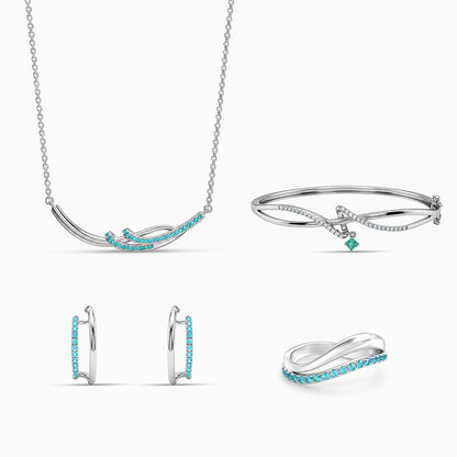 Silver Macaria Set of 4
