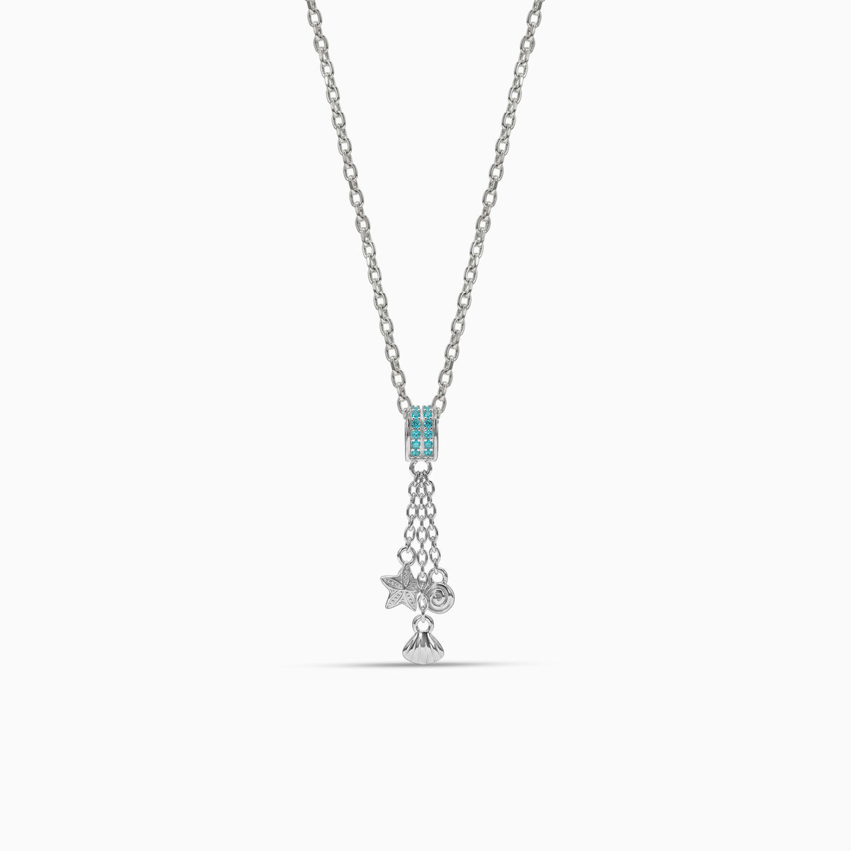 Silver Lampetia Pendant with Link Chain