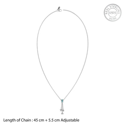 Silver Lampetia Pendant with Link Chain