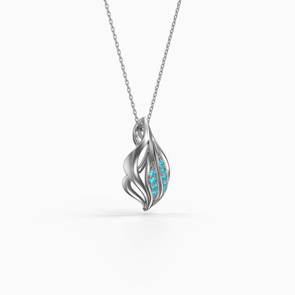 Silver Artemisia Pendant with Link Chain
