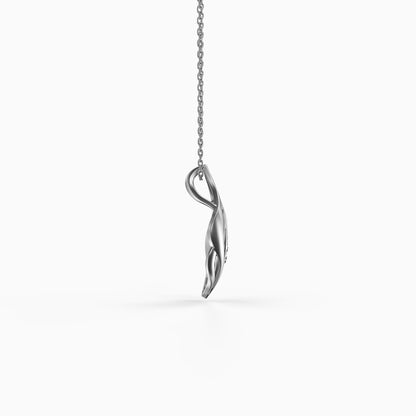 Silver Artemisia Pendant with Link Chain