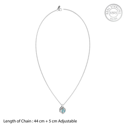 Silver Artemisia Pendant with Link Chain