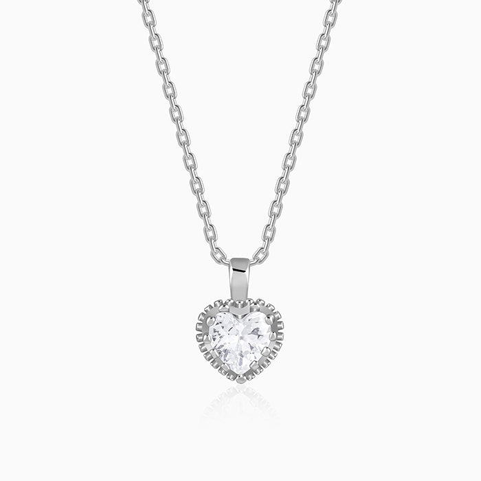 Silver 4Ever Pendant With Link Chain