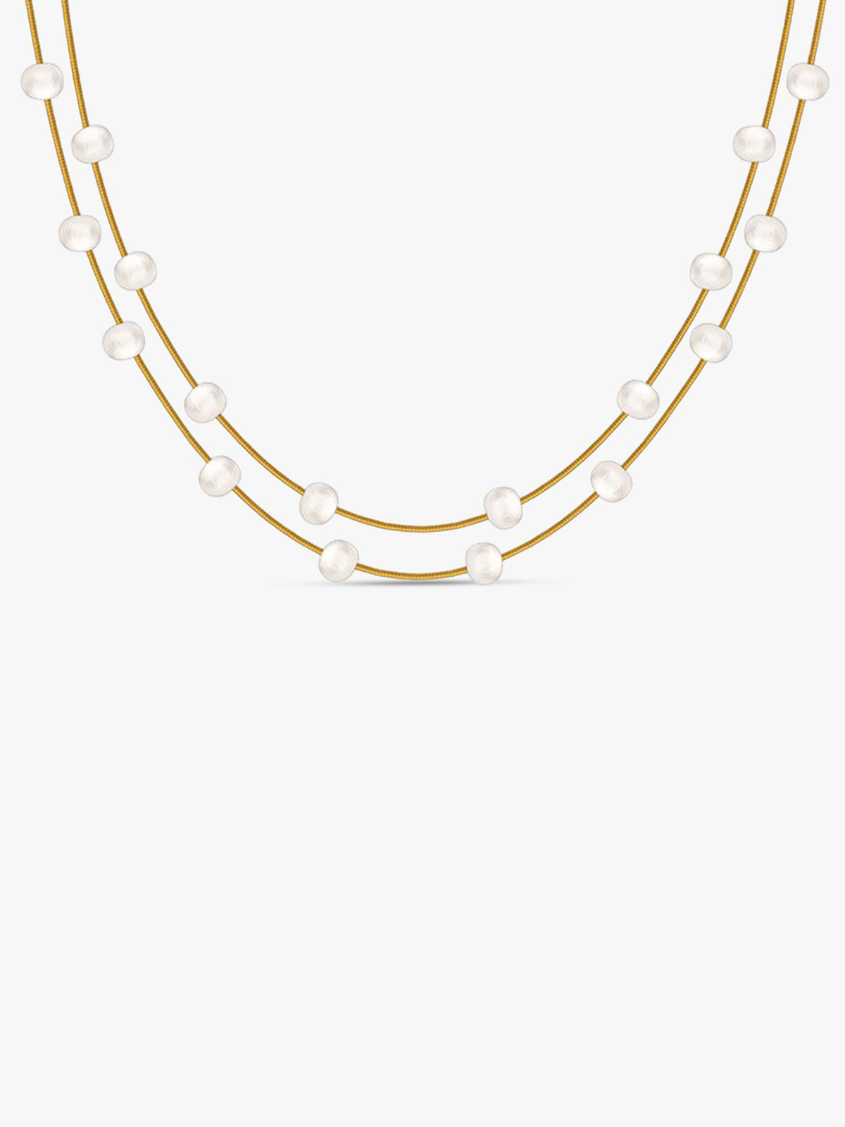 Golden Michelle Pearl Necklace
