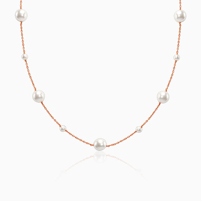 Rose Gold Clark Pearl Necklace
