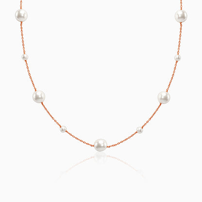 Rose Gold Clark Pearl Necklace