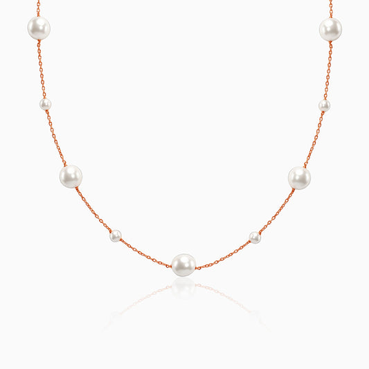 Rose Gold Clark Pearl Necklace