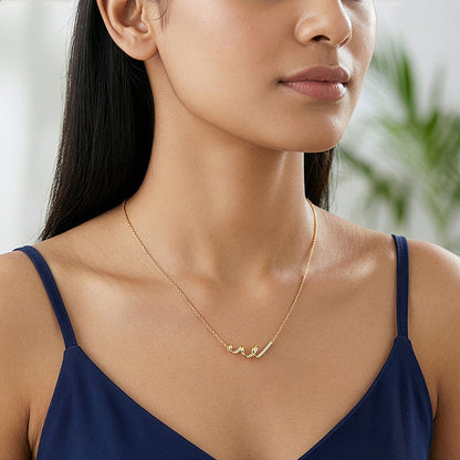 Golden Serpent Pulse Necklace