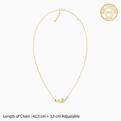 Golden Serpent Pulse Necklace