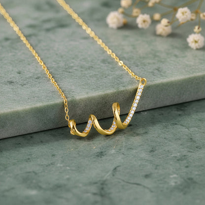 Golden Serpent Pulse Necklace