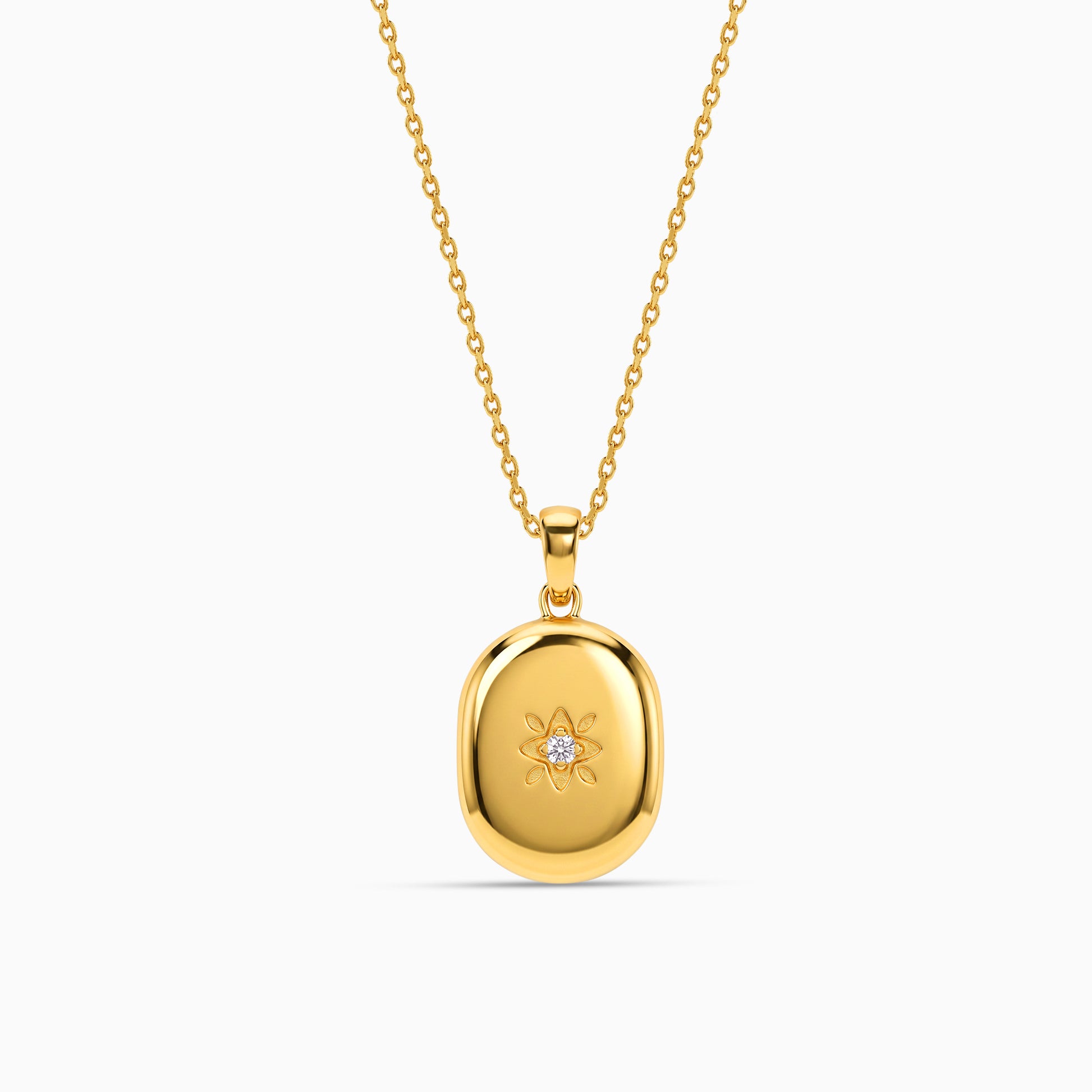 Golden Neroli Pendant With Link Chain