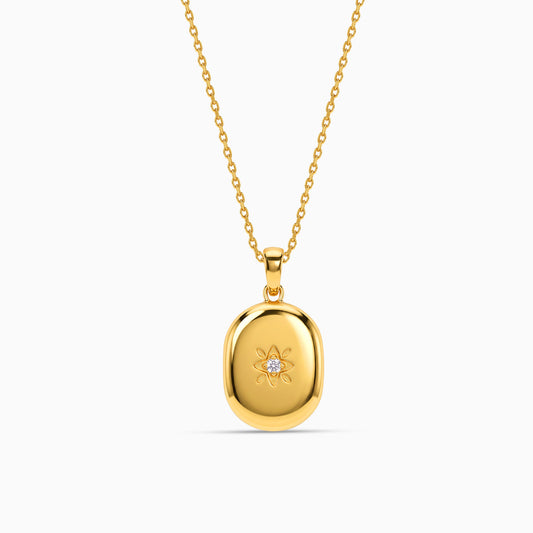 Golden Neroli Pendant With Link Chain