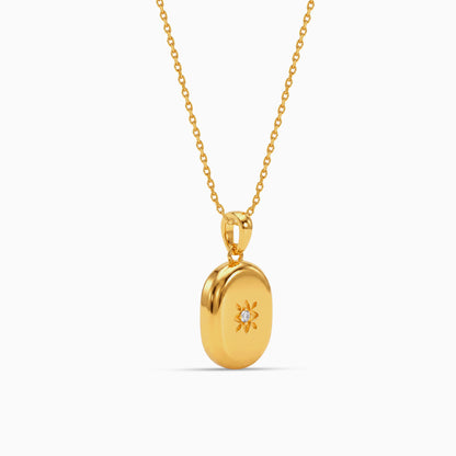 Golden Neroli Pendant With Link Chain