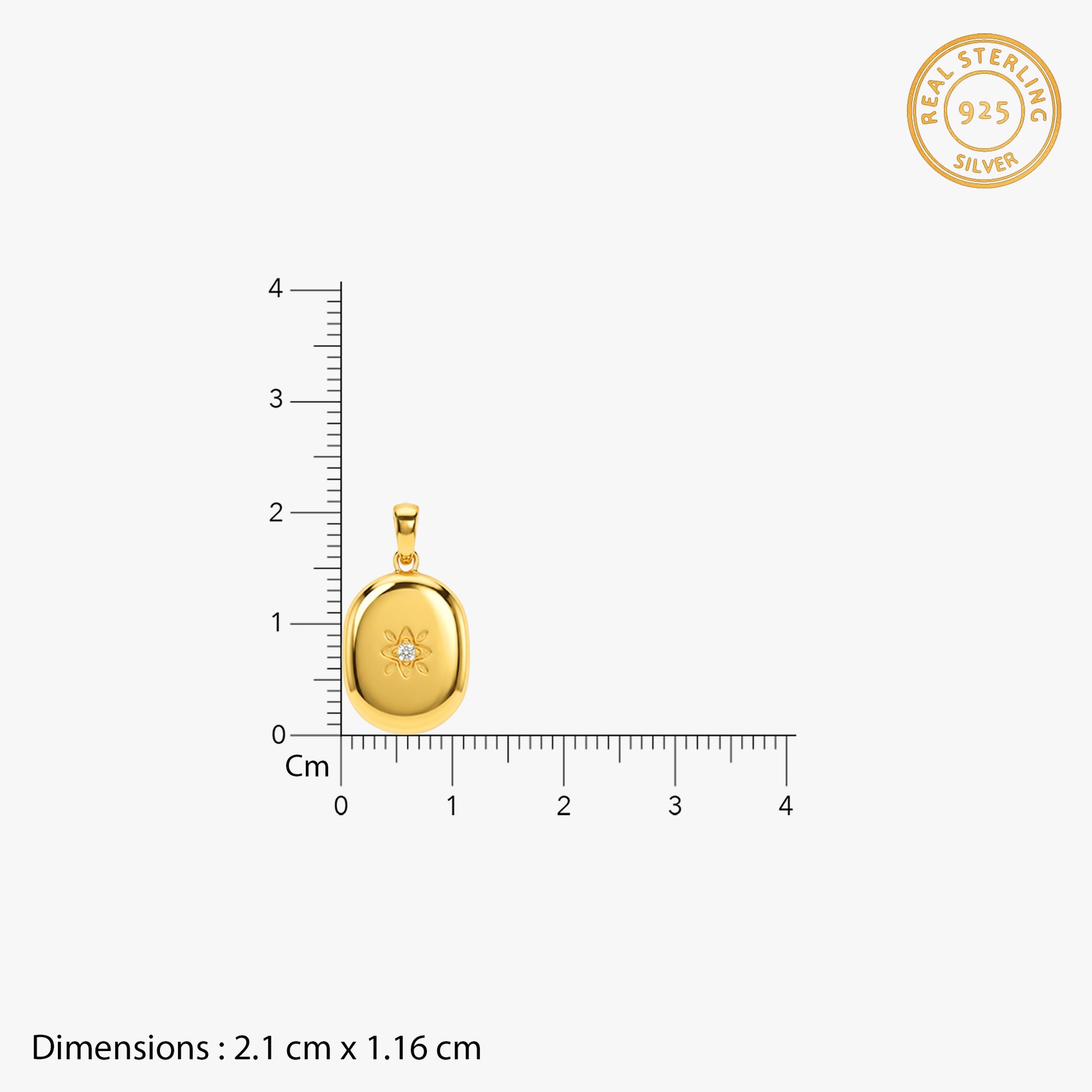 Golden Neroli Pendant With Link Chain