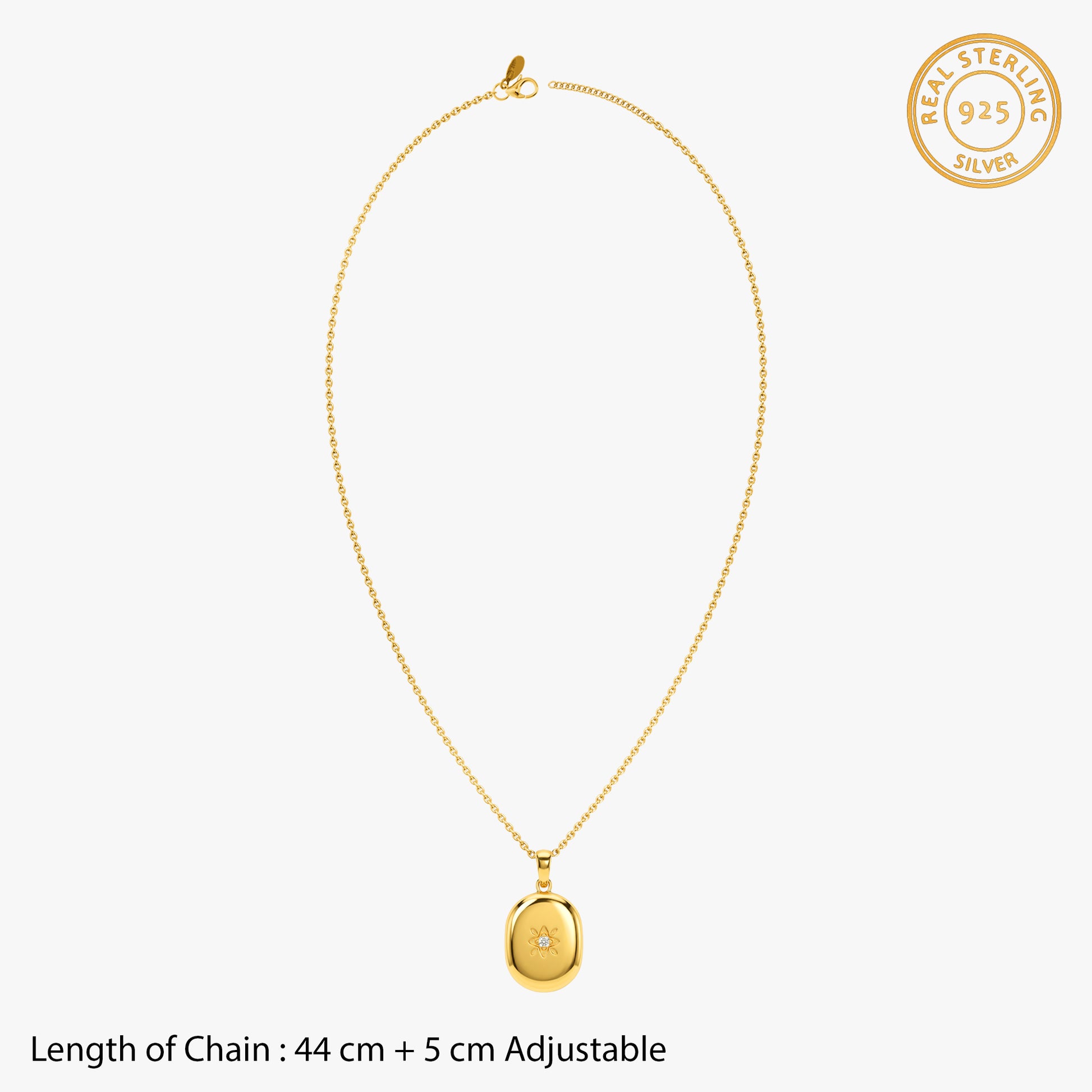 Golden Neroli Pendant With Link Chain