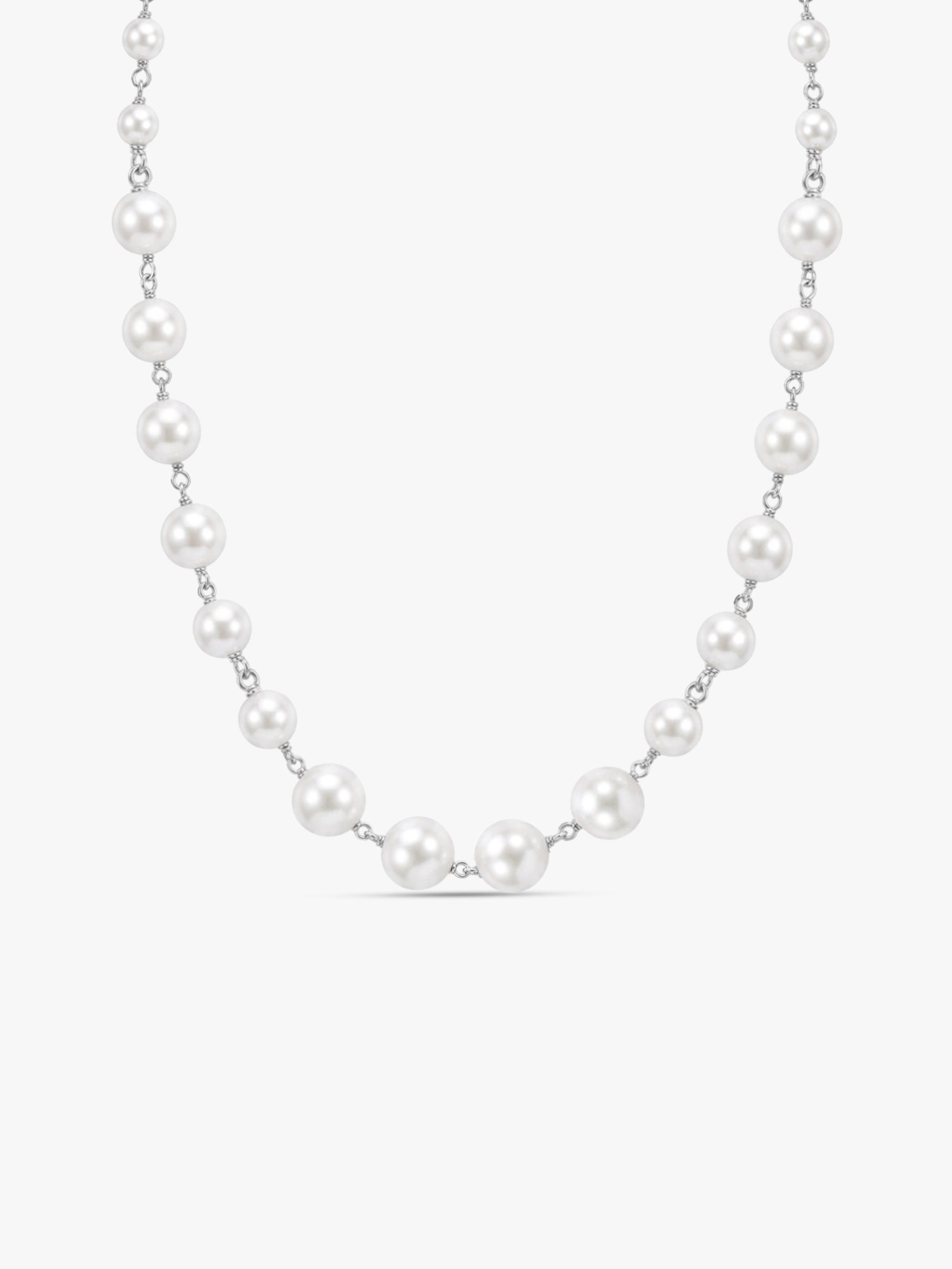 Silver Merle Pearl Necklace
