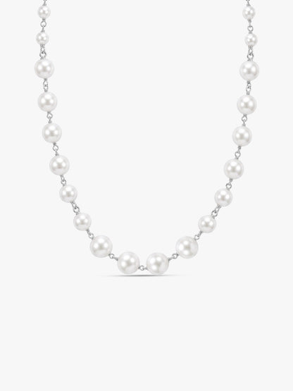 Silver Merle Pearl Necklace