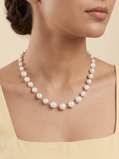 Silver Merle Pearl Necklace