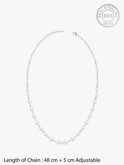 Silver Merle Pearl Necklace