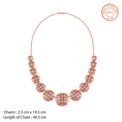 Dual Tone Evelia Silver Necklace