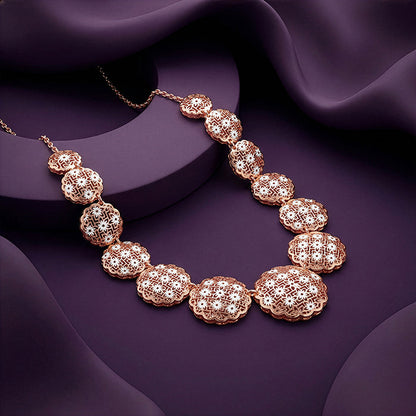 Dual Tone Evelia Silver Necklace