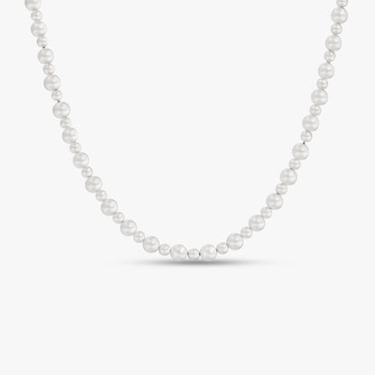 Silver Ornella Pearl Necklace