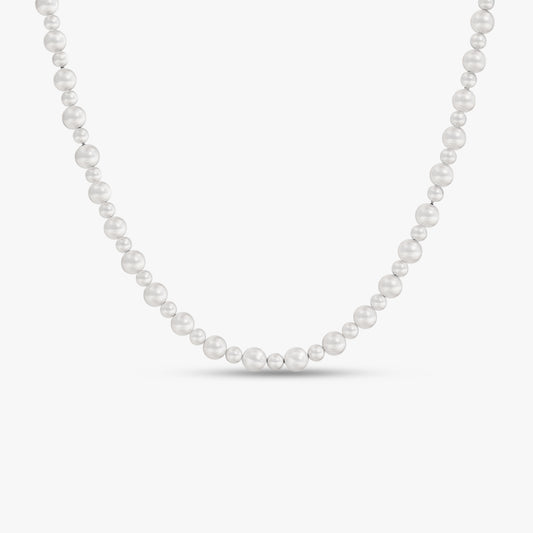 Silver Ornella Pearl Necklace