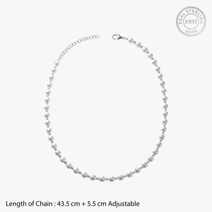Silver Ornella Pearl Necklace