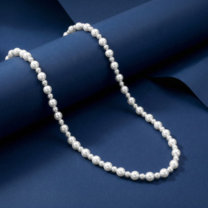 Silver Ornella Pearl Necklace