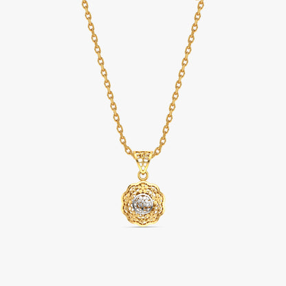Dual Tone Berenice Filigree Pendant